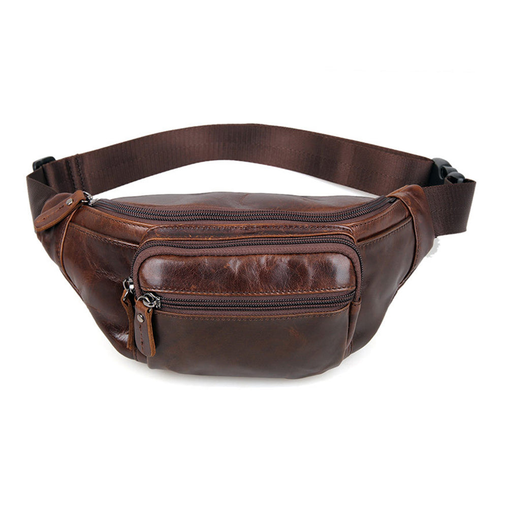 YAAGLE mens genuine leather small Hook Waist Bag Belt Pouch Fanny