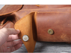 YAAGLE High Quality Genuine Leather Outdoor Backpack YG1112 - YAAGLE.com