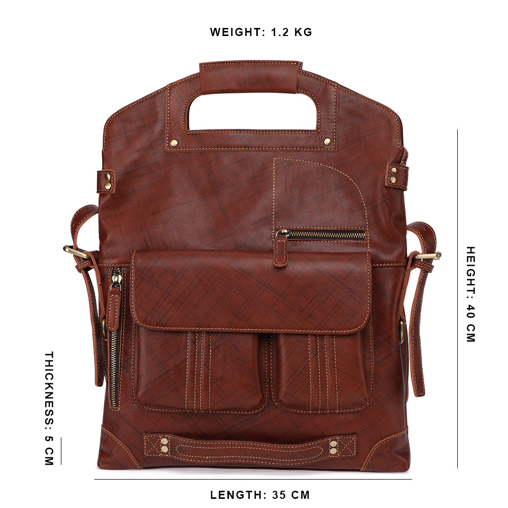 Sling Bag Shoulder Bag Crossbody Bag New Men's Fashion Shoulder Bag Casual Outdoor Vintage Multifunctional Storage Bag for Business for Travel Leather
