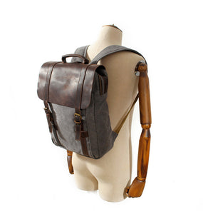 Retro Backpack student leather bag KS6003 - YAAGLE.com