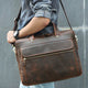 YAAGLE Men's Real Leather Zipper Business Laptop Handbag YG7388R - YAAGLE.com